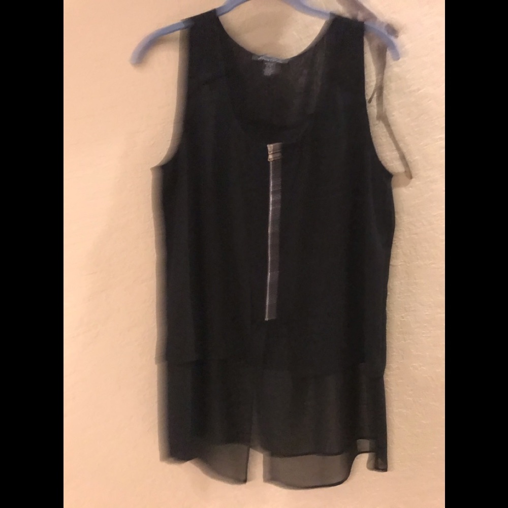 Kenneth Cole double layer chiffon tank